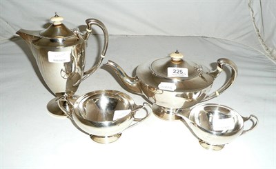 Lot 225 - Four piece silver tea and coffee service