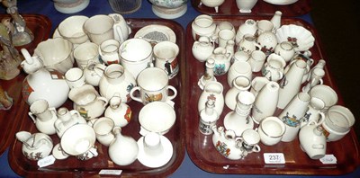 Lot 237 - Three trays of crested china