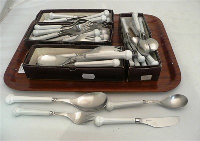 Lot 366 - Set of Denby cutlery in ceramic and steel