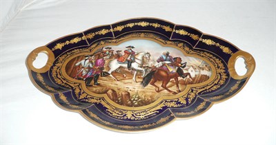 Lot 368 - A late 19th century Sevres style porcelain tray