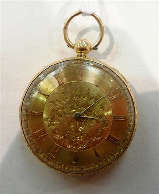 Lot 399 - 18ct gold pocket watch