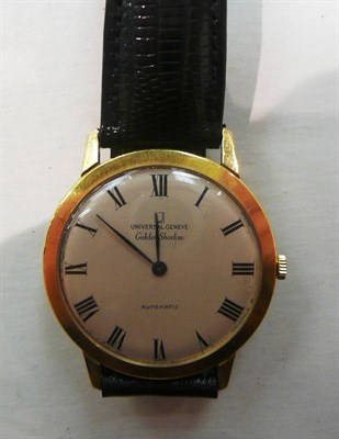 Lot 411 - An 18ct gold automatic wristwatch, signed Universal