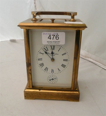 Lot 476 - Repeating alarm carriage clock signed Frodsham