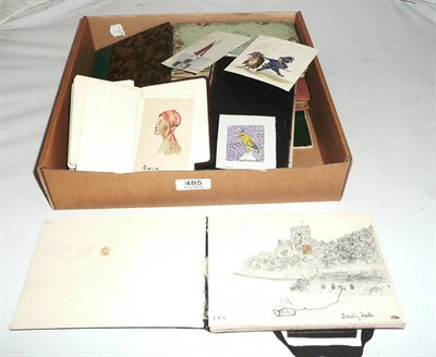 Lot 485 - Four albums each with various illustrations, three other albums/books and a quantity of loose...