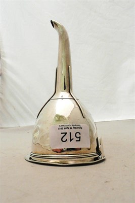 Lot 512 - Silver wine funnel