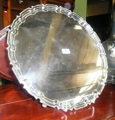 Lot 562 - Large silver circular salver