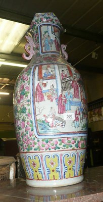 Lot 580 - A Cantonese famille rose vase (a.f.)