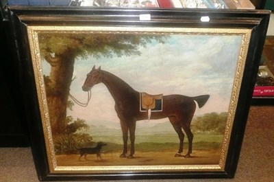 Lot 594 - J Hilton, a framed oil on canvas 'Cobler Aged 21 years in 1772'