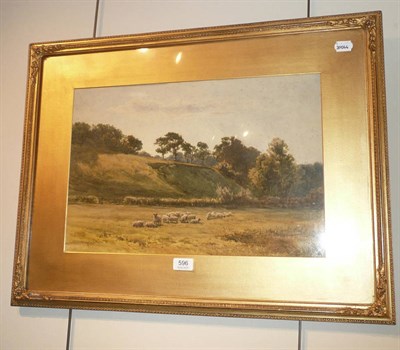 Lot 596 - W B Pyne, rural scene with sheep