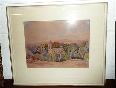 Lot 623 - Fred Lawson, watercolour study of Aysgarth Church