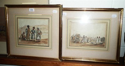 Lot 624 - Pair of Russian watercolours