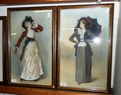 Lot 627 - G A Storey, a pair of watercolours of fashionable ladies, signed and dated 1893 (2)