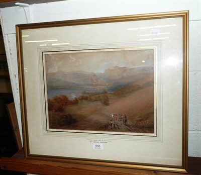 Lot 655 - Copley Fielding watercolour, Langdale Pikes