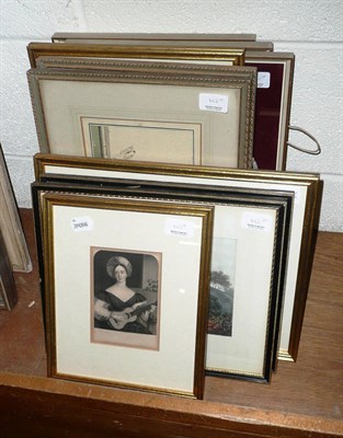 Lot 662 - Ten small framed prints including two Dutch and three fashion plates