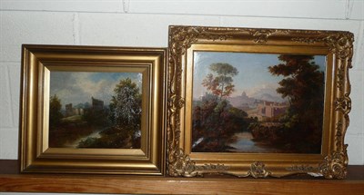 Lot 669 - Oil on canvas, Chepstow Castle and two others (3)