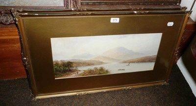 Lot 674 - A pair of watercolours by G Lewis, depicting mountainous landscapes