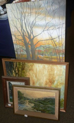 Lot 678 - Bluck, four framed oils on canvas, landscapes.