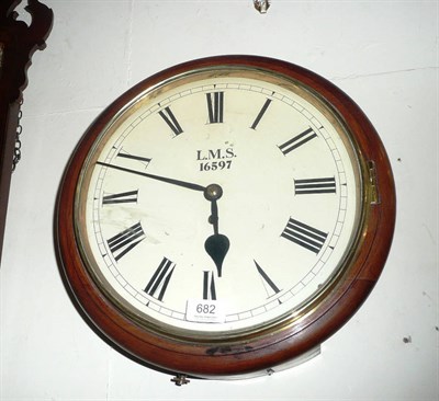 Lot 682 - A single fusee wall clock with pendulum and key