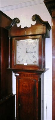 Lot 689 - George III oak longcase clock with painted dial