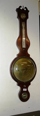 Lot 691 - A mahogany wheel barometer