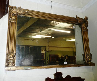 Lot 696 - A 19th century carved giltwood and gesso overmantel mirror