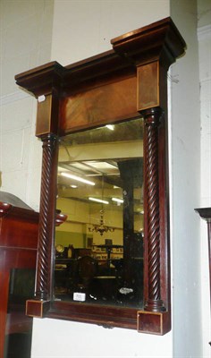 Lot 703 - Mahogany veneered pier glass and a two tier stand