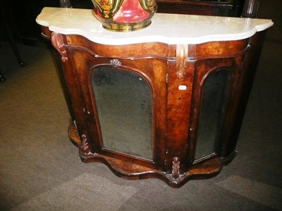 Lot 715 - A Victorian walnut chiffonier with marble top