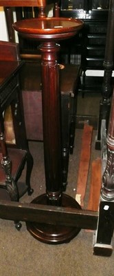 Lot 716 - 19th century mahogany torhcere with fluted columns