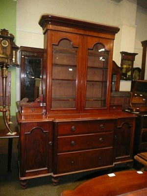 Lot 719 - Victorian mahogany sideboard with bookcase top