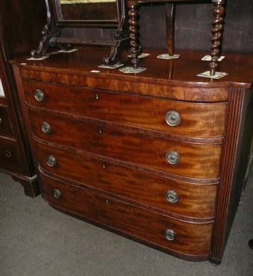 Lot 735 - A 19th century mahogany four height chest of drawers