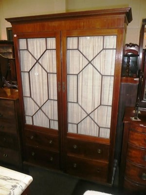 Lot 736 - Inlaid mahogany glazed cabinet