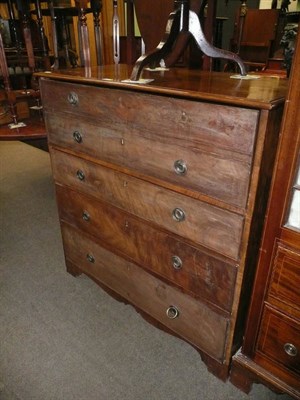 Lot 737 - Secretaire chest in mahogany and walnut