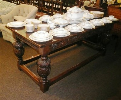 Lot 769 - An Elizabethan style oak small refectory table