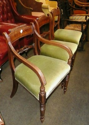 Lot 783 - Three mahogany dining chairs