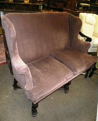 Lot 808 - An Edwardian carved and upholstered settee