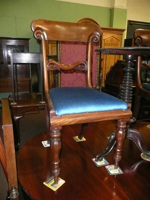 Lot 836 - Pair of Victorian mahogany dining chairs