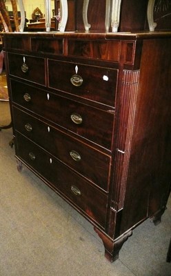 Lot 837 - 19th century mahogany four height chest of drawers