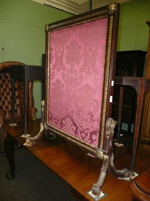 Lot 844 - A 19th century carved and giltwood firescreen