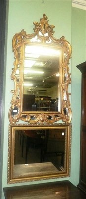 Lot 857 - Two gilt-framed mirrors