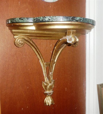 Lot 890 - Gilt and gesso wall bracket with marble top