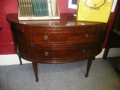 Lot 928 - Mahogany demi lune sideboard