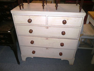 Lot 984 - Painted pine four height chest of drawers