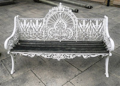 Lot 1064 - White painted garden bench