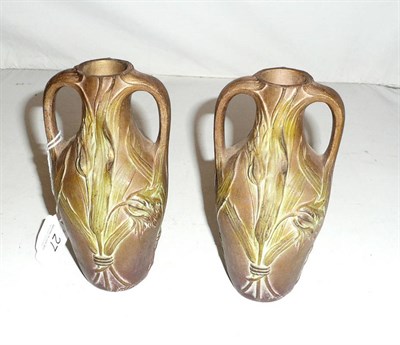 Lot 27 - Pair of French Art Nouveau bronze small vases
