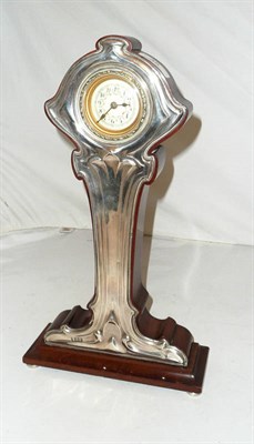 Lot 35 - Art Nouveau silver mounted clock