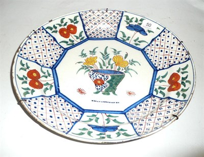 Lot 50 - An early 18th Century polychrome painted Delft plaque