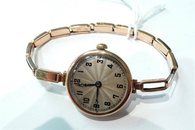 Lot 86 - A 9ct gold wristwatch signed Rolex