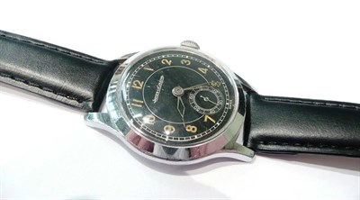 Lot 120 - A chrome cased gents wristwatch, Jaeger Le Coultre