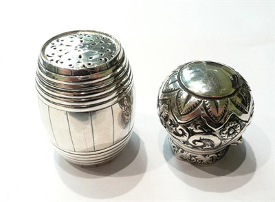 Lot 126 - Silver pepperette and silver top bottle, 2.65 oz