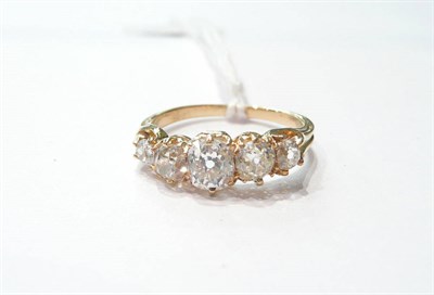 Lot 133 - An old cut five stone diamond ring